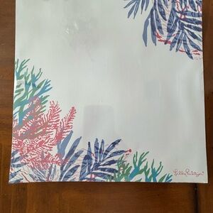 Lilly Pulitzer Coral and Leaf note pad 10x10 gift Easter teacher list New